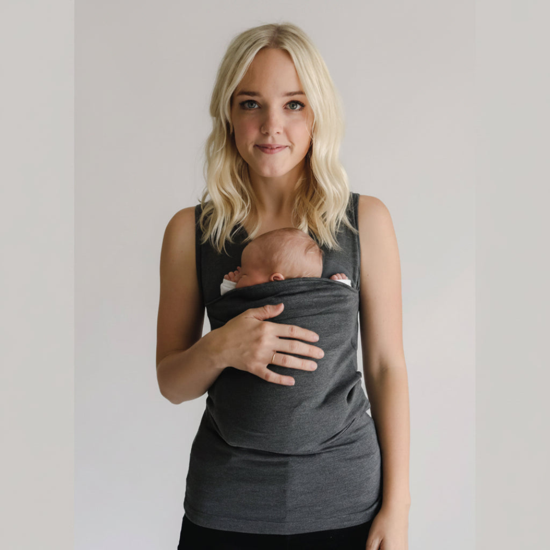 T-Shirt de Portage avec Poche Intégrée – Coton Extensible & Confort Peau à Peau