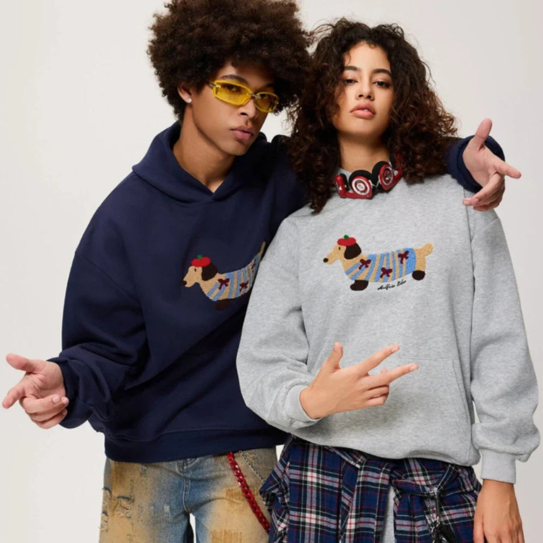 Hoodie Chaud en Coton Mélangé
