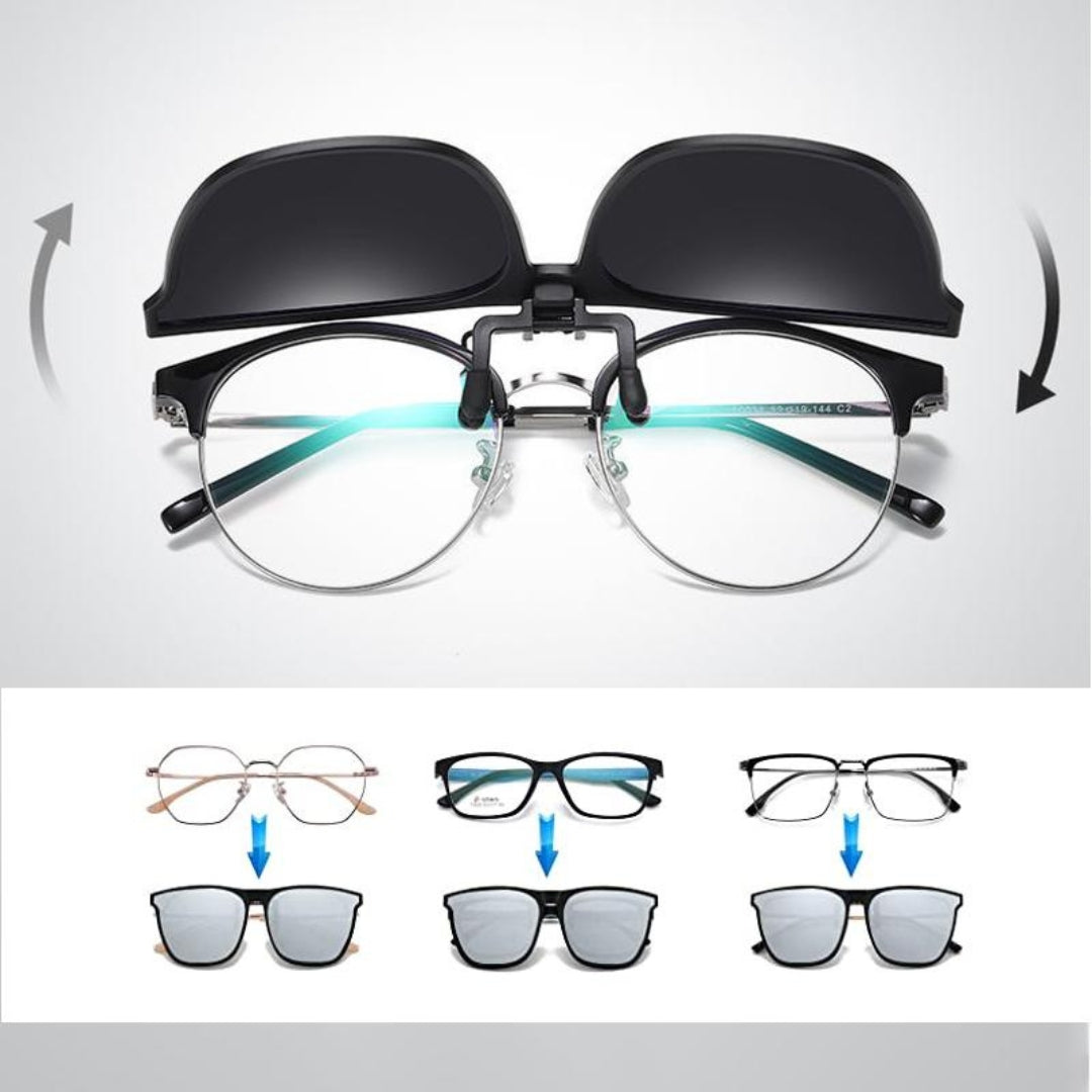 Lunettes de Soleil Polarisées à Clip Relevable