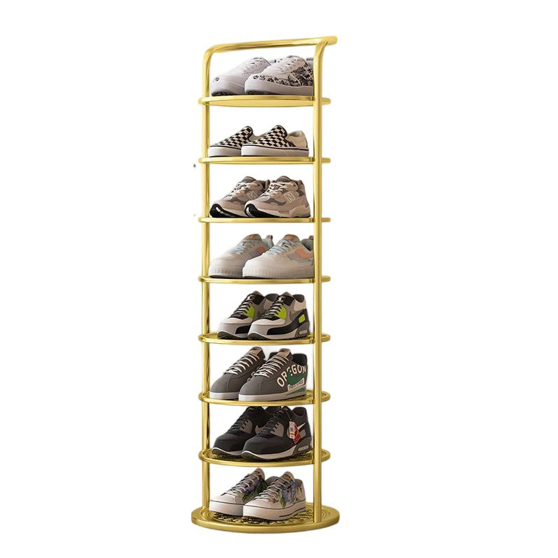 Étagère à chaussures : Doré / 8 niveaux.