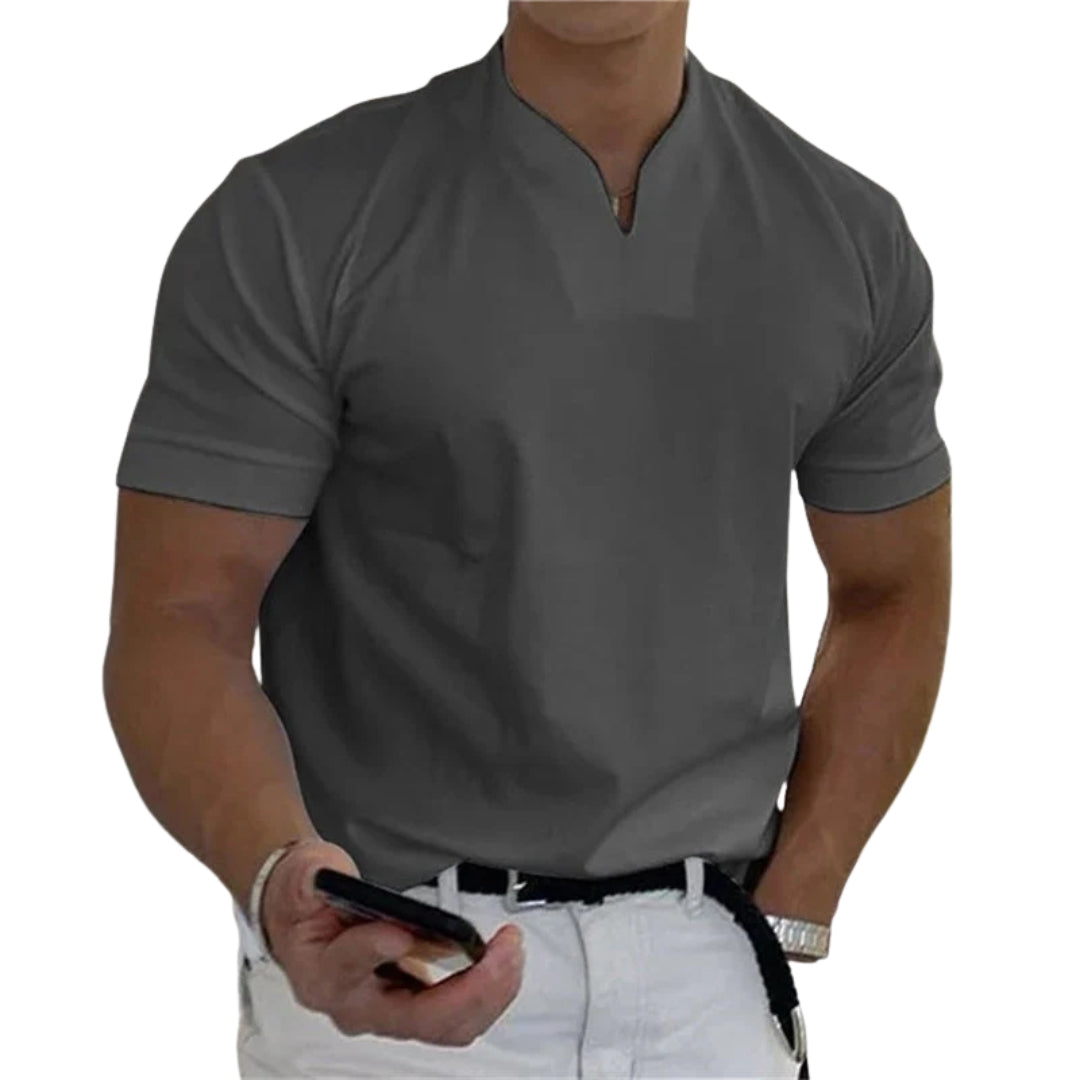 T-shirt de sport respirant à col en V pour homme – Confort, style et performance