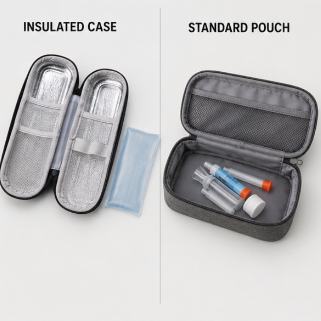 Sac Isotherme pour Insuline avec Poche de Gel – Étui Compact de Voyage 20 cm
