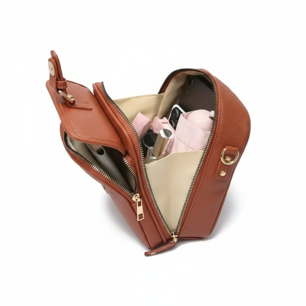 Sac Bandoulière Compact à Fermetures Sécurisées – Élégant, Réglable & Multi-Compartiments