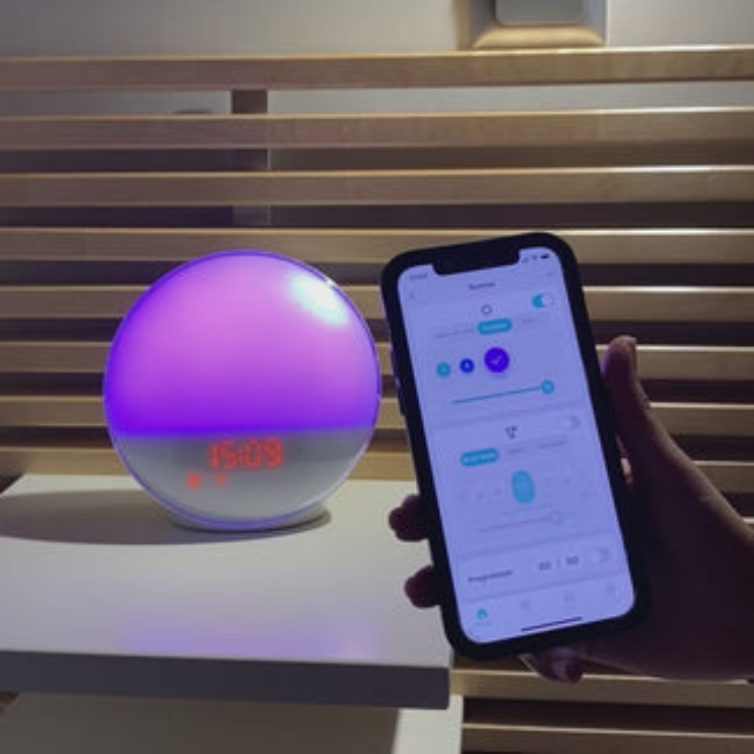 Réveil Simulateur d’Aube Bluetooth – Lumière Progressive, 7 Sons Relaxants & Radio FM