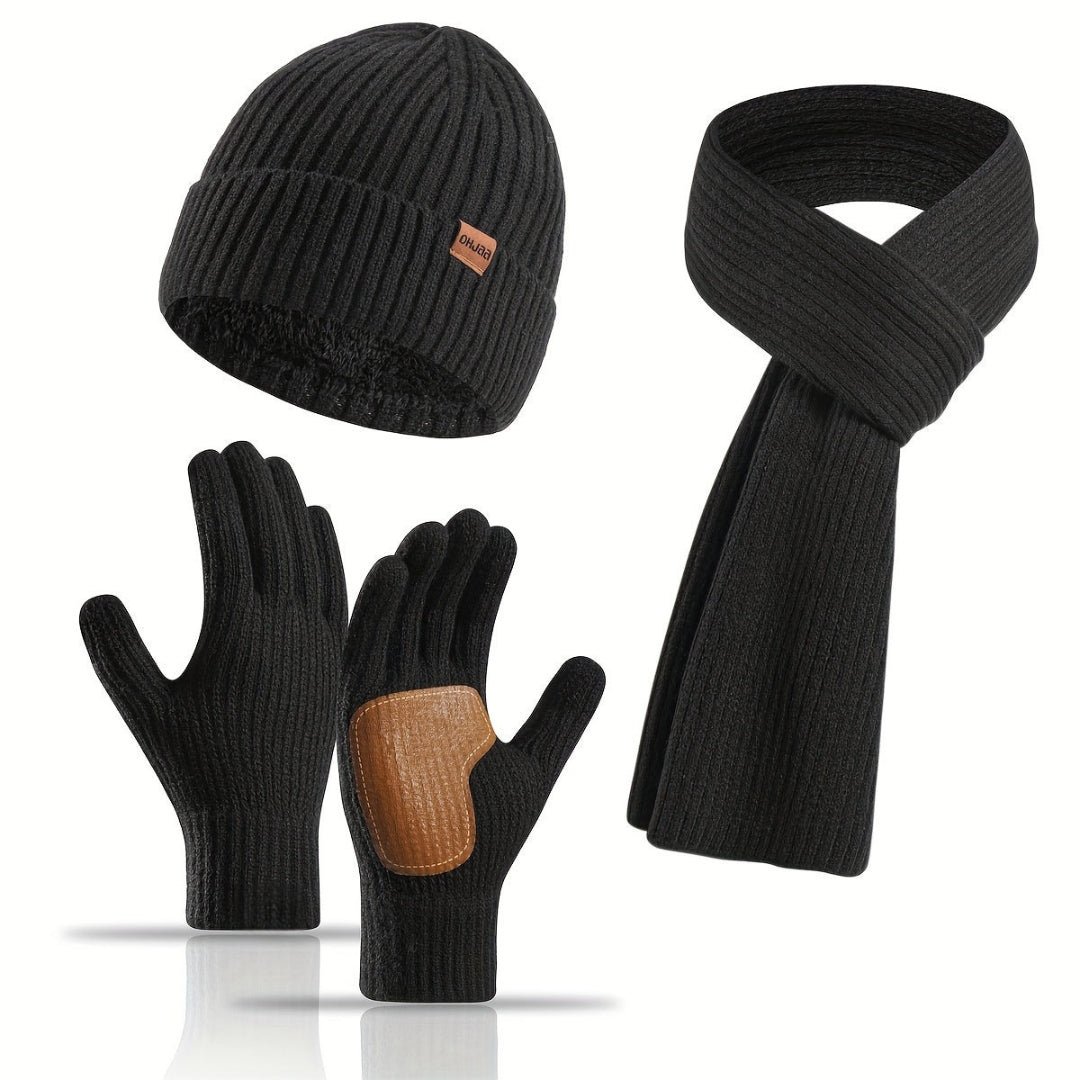 Ensemble d’hiver tricoté 3 pièces