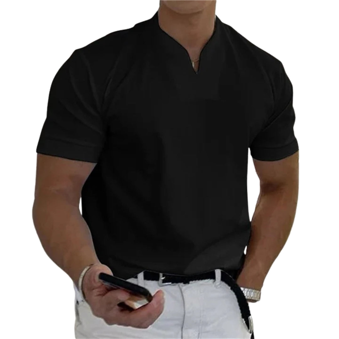 T-shirt de sport respirant à col en V pour homme – Confort, style et performance