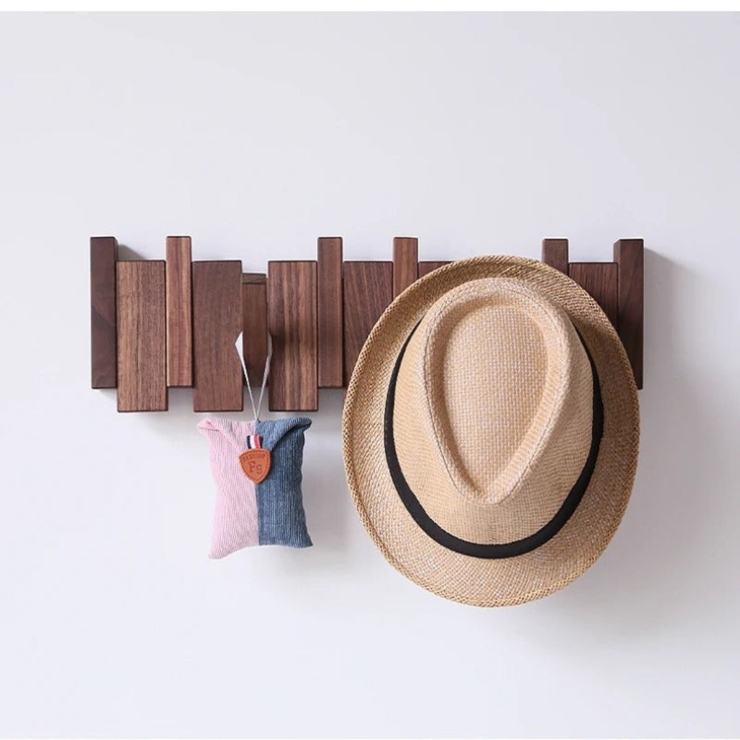 Porte manteau en bois mural