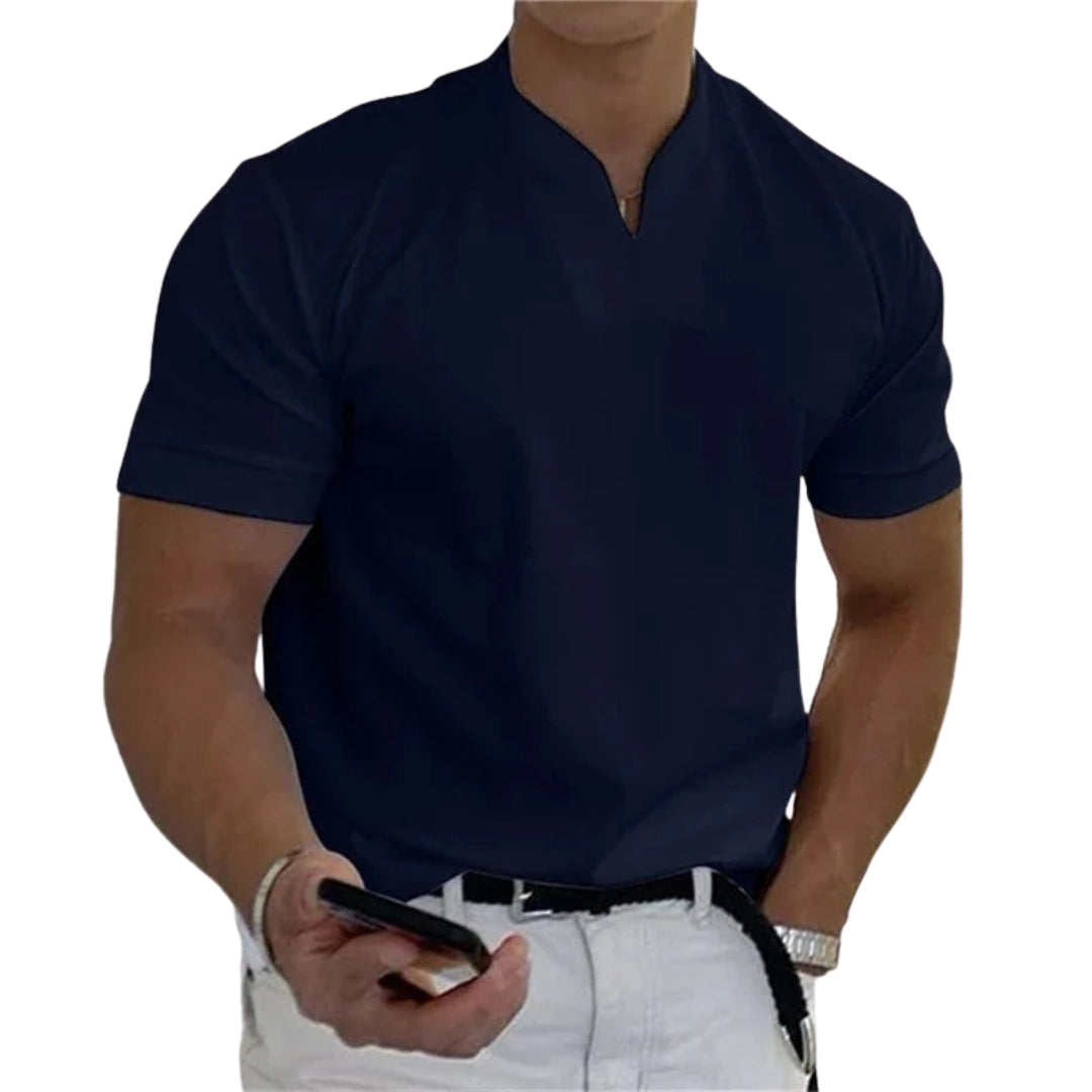 T-shirt de sport respirant à col en V pour homme – Confort, style et performance