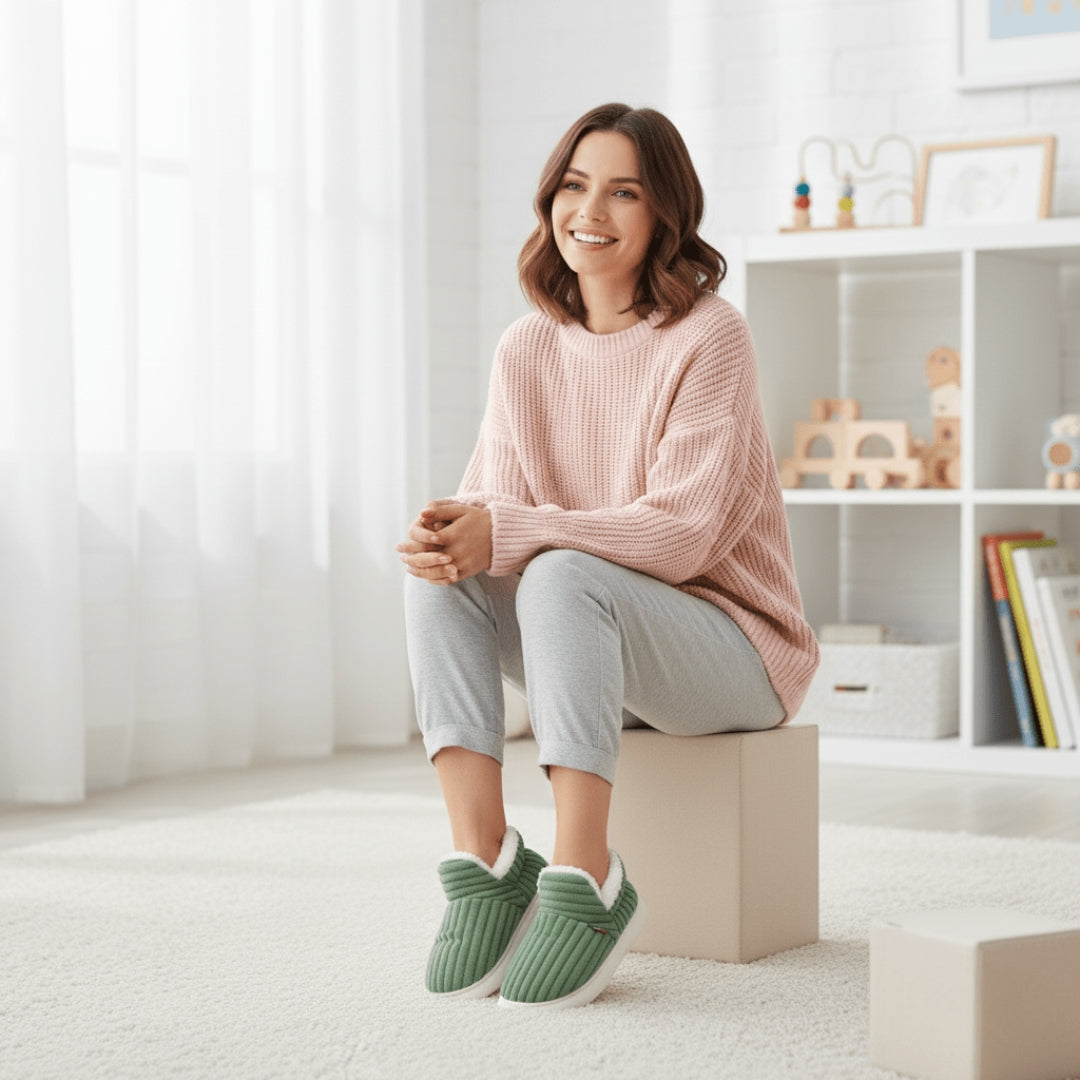 Pantoufles thermiques d'intérieur pour chaleur et confort en hiver