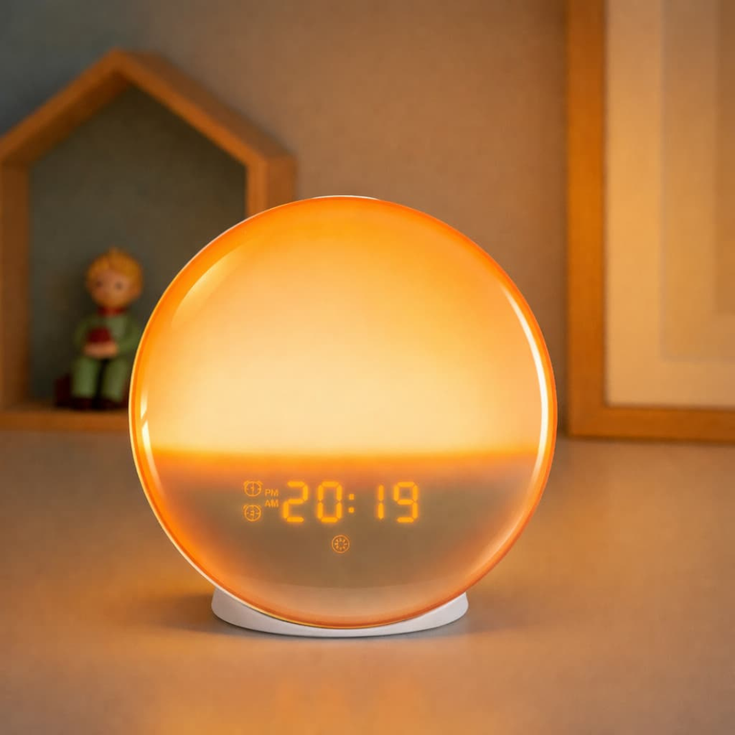 Réveil Simulateur d’Aube Bluetooth – Lumière Progressive, 7 Sons Relaxants & Radio FM