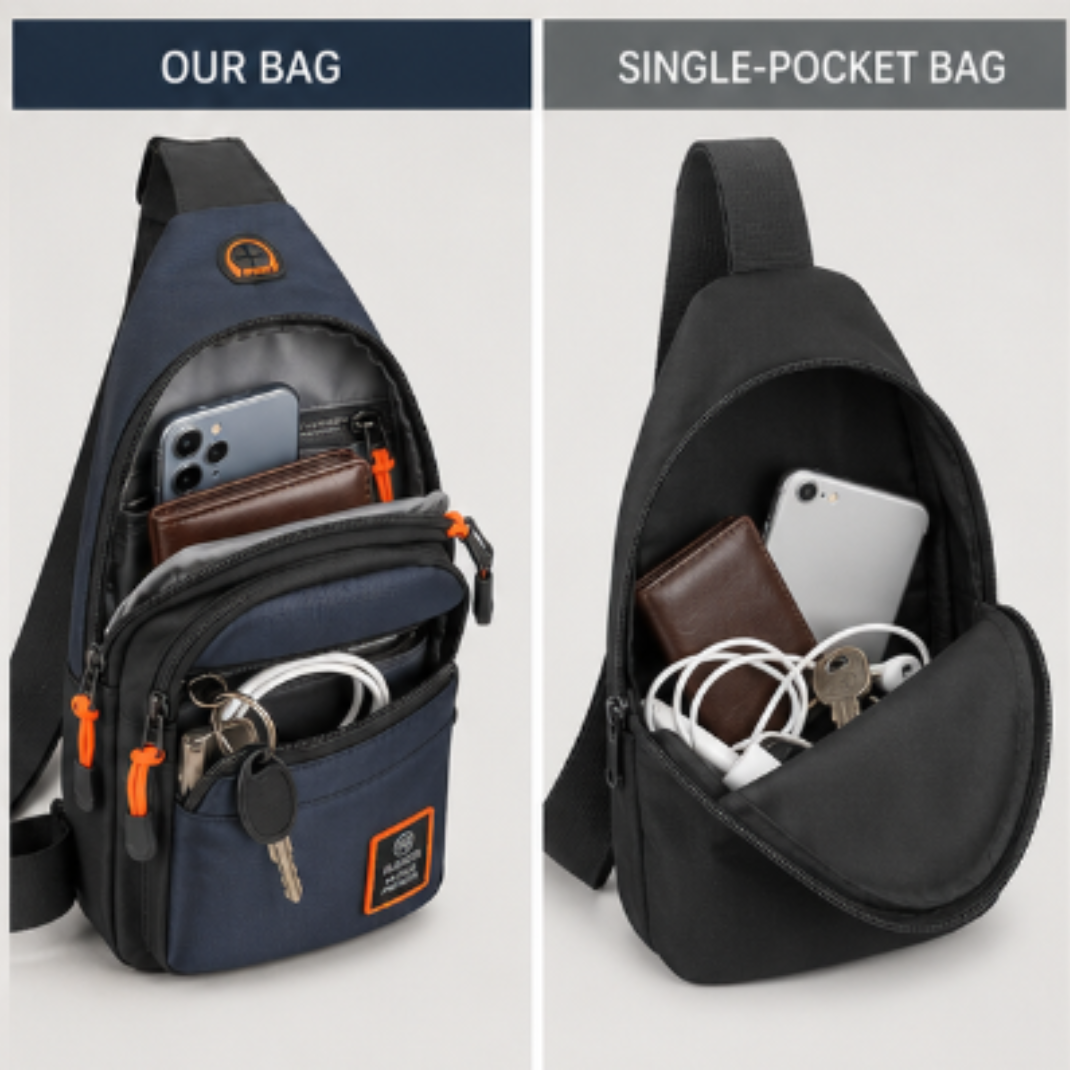 Sac Bandoulière Imperméable Multi-Compartiments