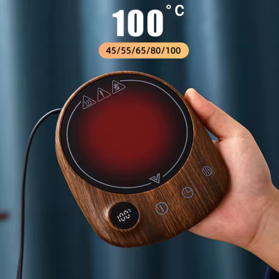 Chauffe-Tasse Électrique 200W – 5 Températures Réglables & Minuterie jusqu’à 12H