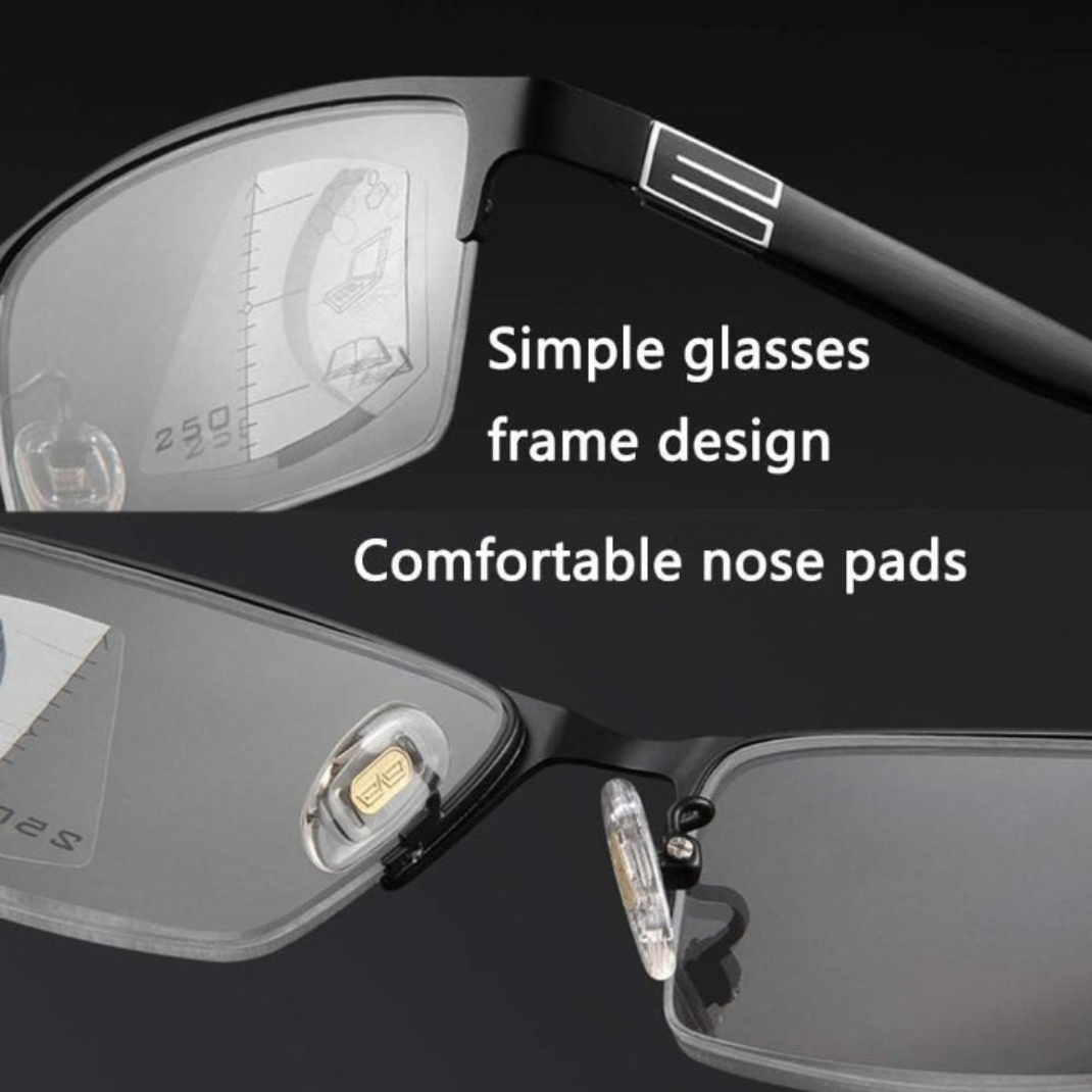Lunettes de Lecture Progressives Photochromiques – 7 Corrections de +1.00 à +4.00