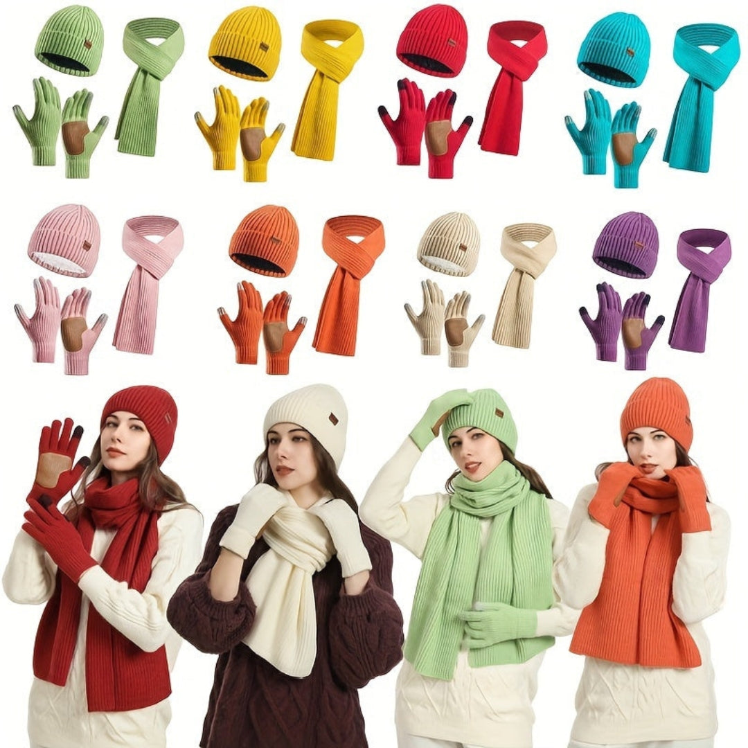 Ensemble d’hiver tricoté 3 pièces