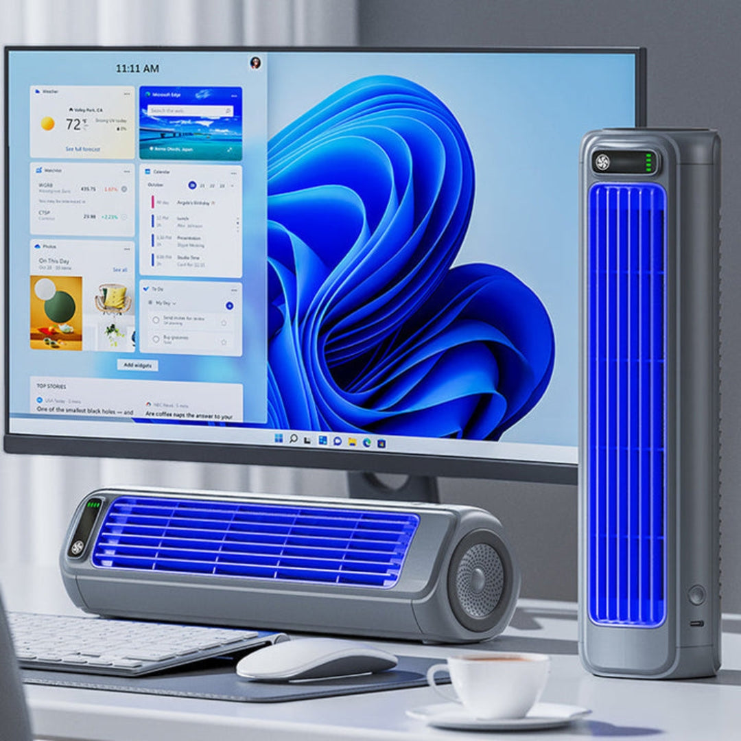 Climatiseur Portable Rechargeable – Jusqu'à 12 Heures de Fraîcheur