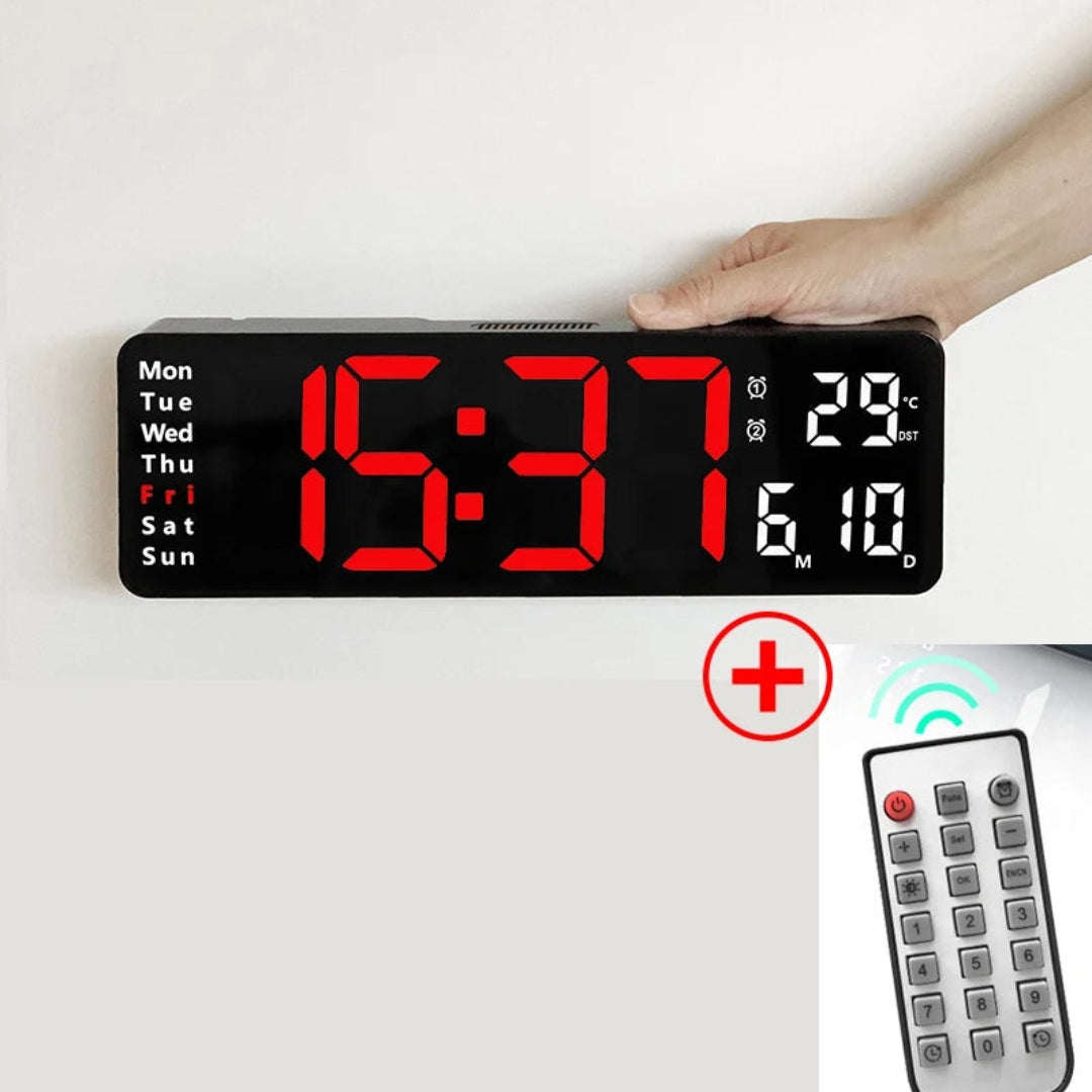 Horloge numérique LED murale