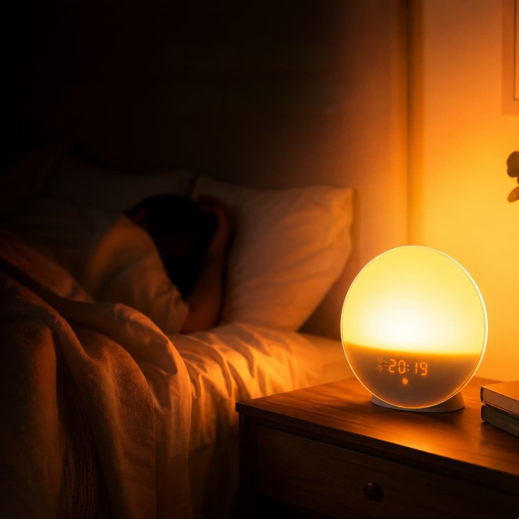 Réveil Simulateur d’Aube Bluetooth – Lumière Progressive, 7 Sons Relaxants & Radio FM
