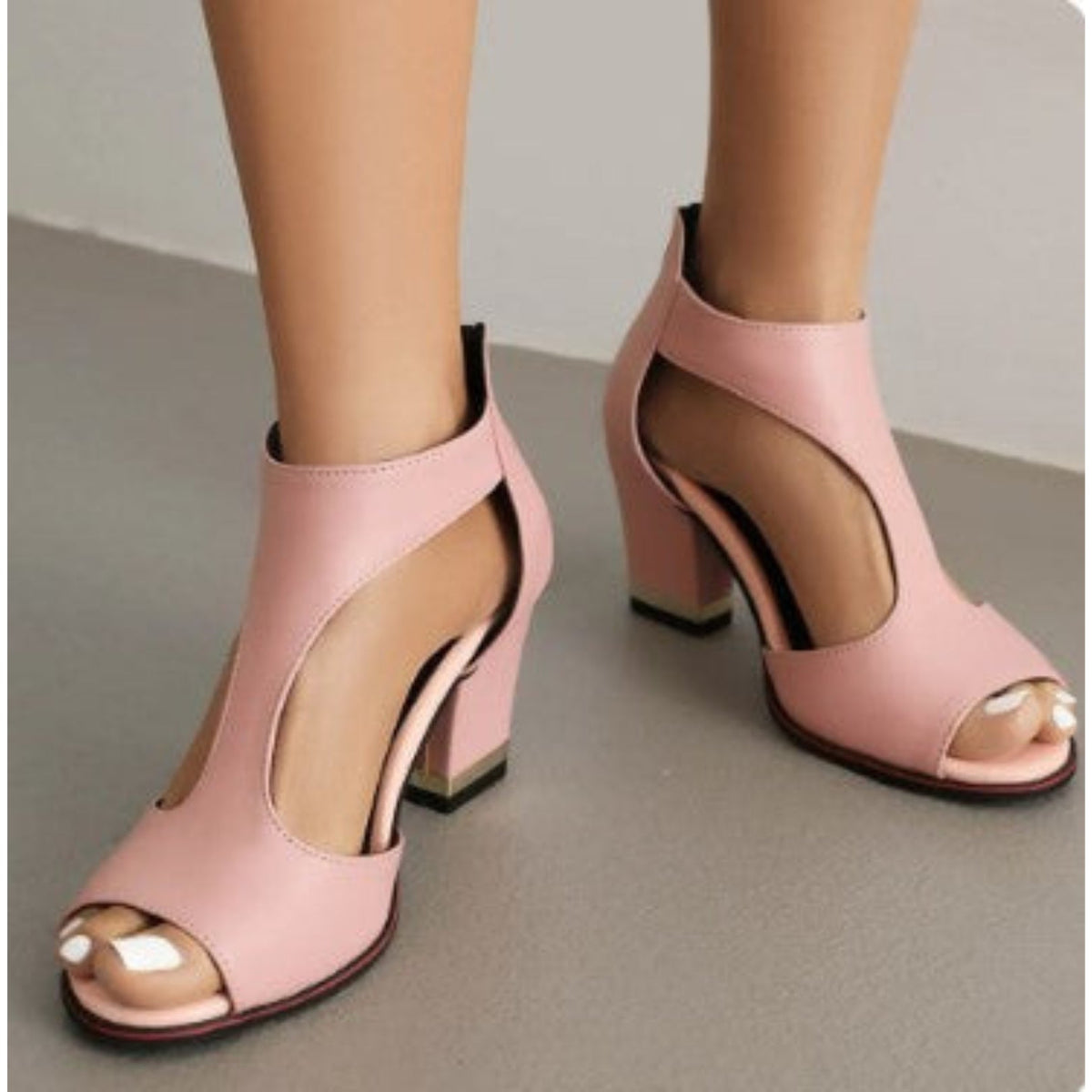Sandales orthopédiques à talons en cuir