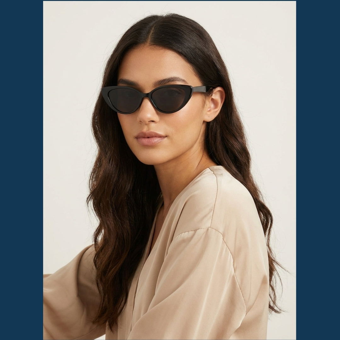 Lunettes de Soleil Rétro Œil-de-Chat pour Femmes