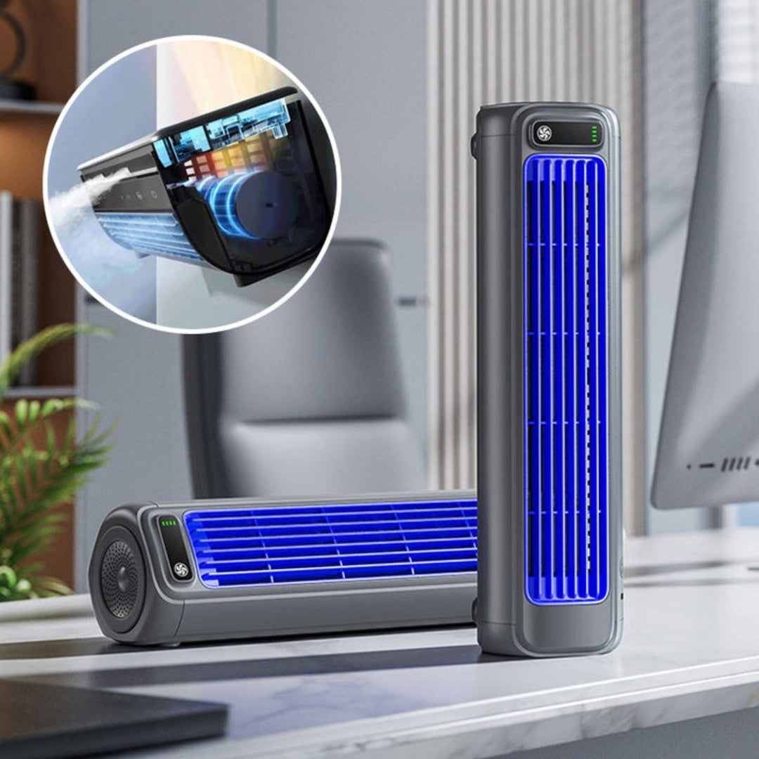 Climatiseur Portable Rechargeable – Jusqu'à 12 Heures de Fraîcheur