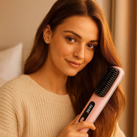 Brosse Lissante Électrique – Lissage Express & Brillance Anti-Frisottis