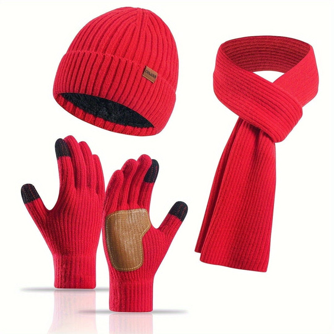 Ensemble d’hiver tricoté 3 pièces