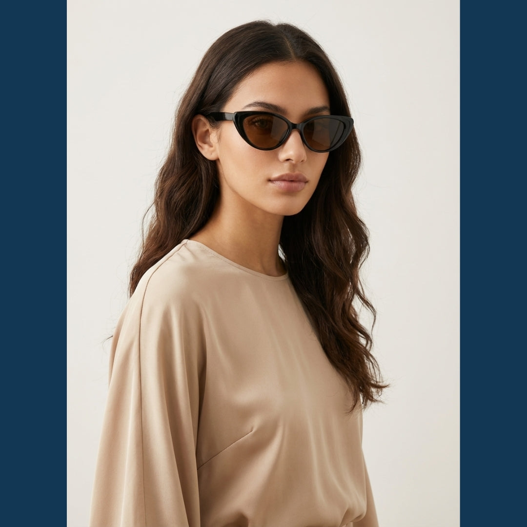 Lunettes de Soleil Rétro Œil-de-Chat pour Femmes