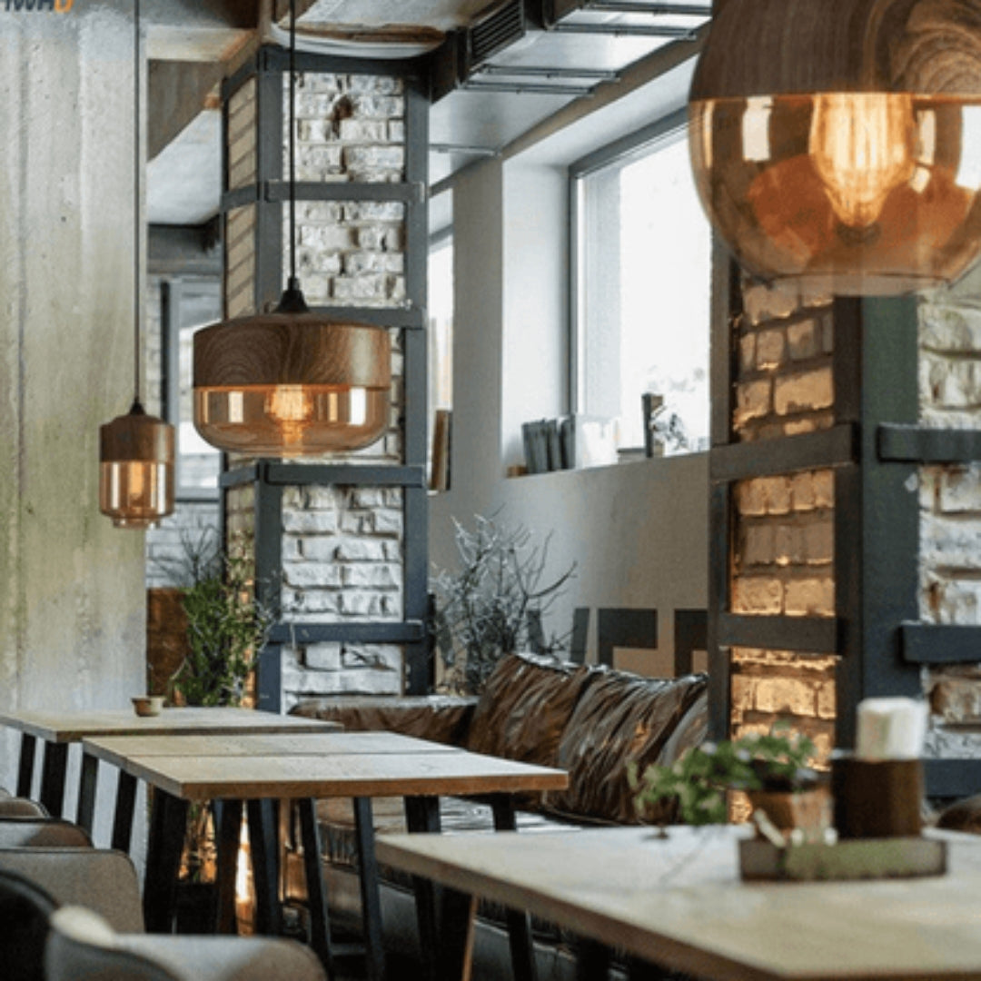Plafonnier scandinave moderne en bois