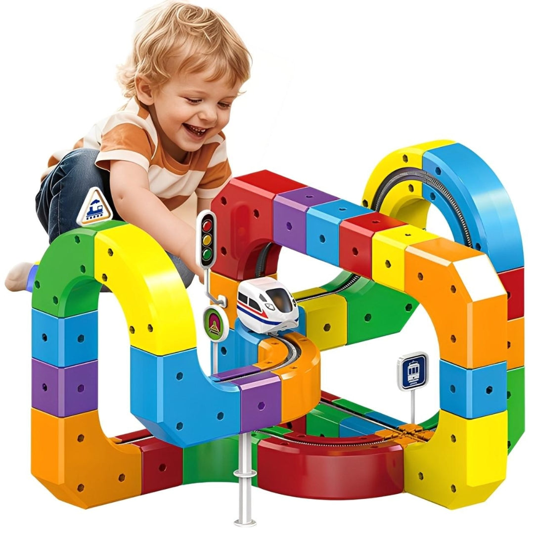Circuit de Train Magnétique 3D – Construire, Apprendre & S’Amuser à l’Infini