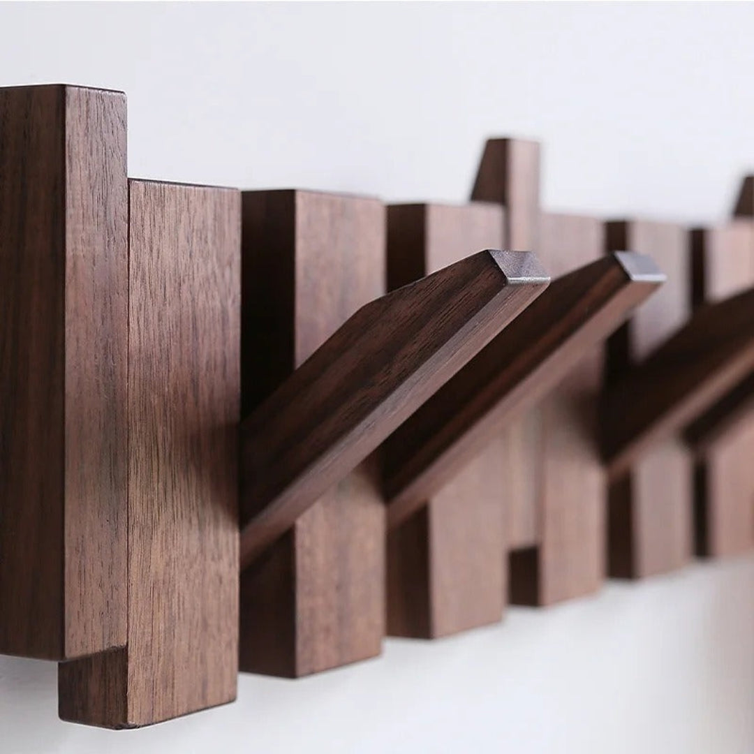 Porte manteau en bois mural