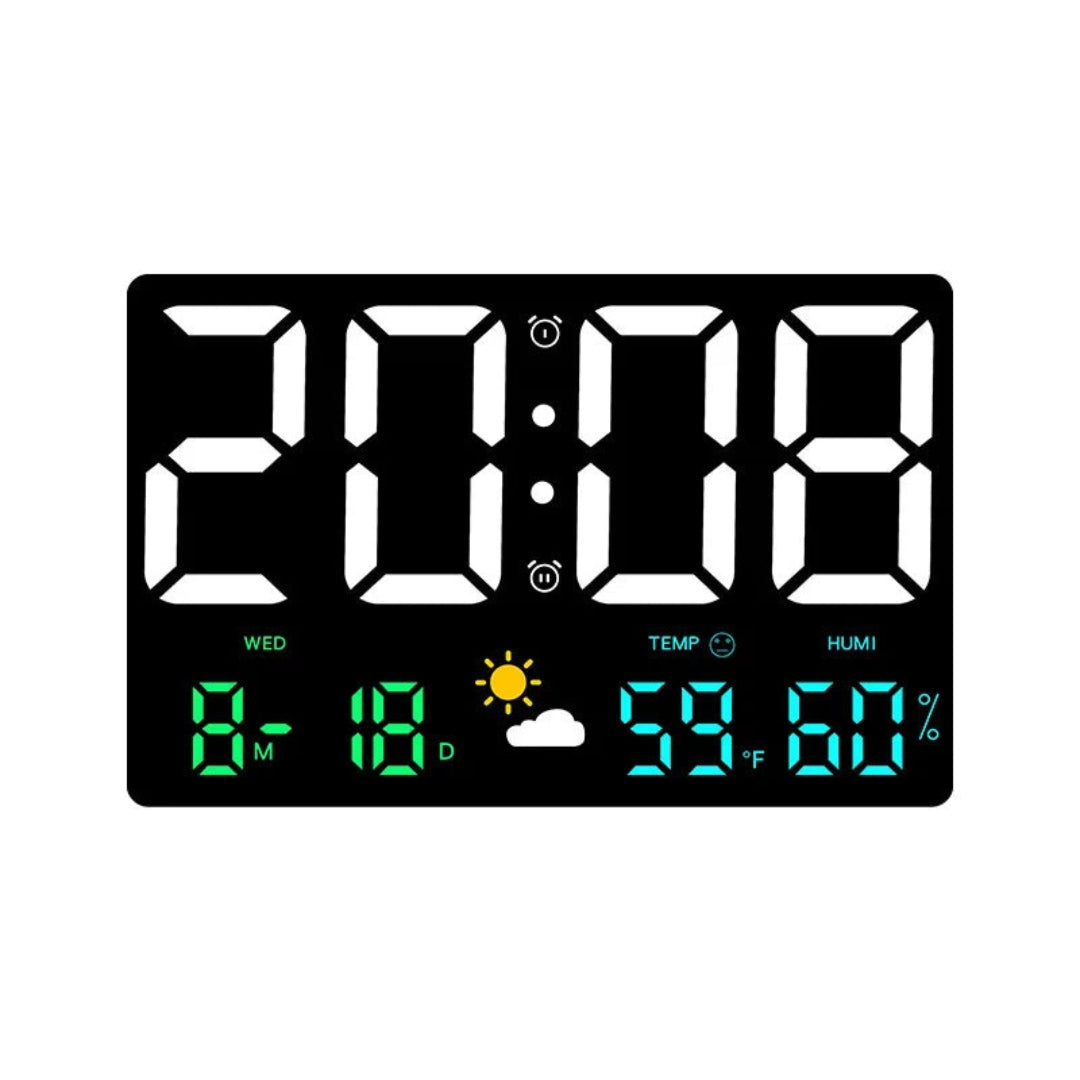 Horloge numérique LED murale