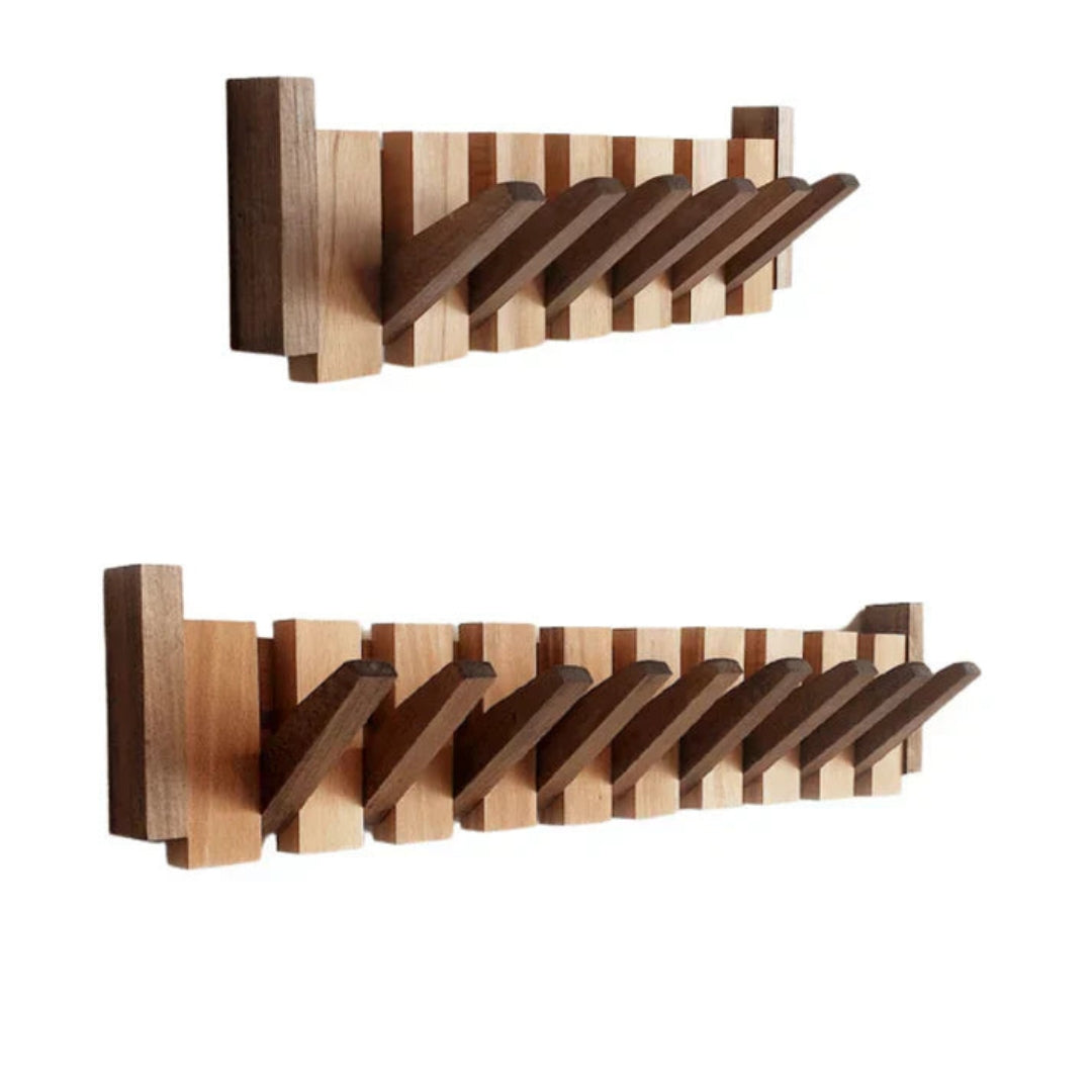 Porte manteau en bois mural