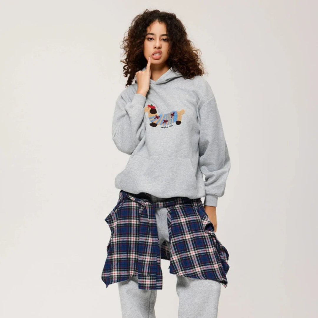 Hoodie Chaud en Coton Mélangé