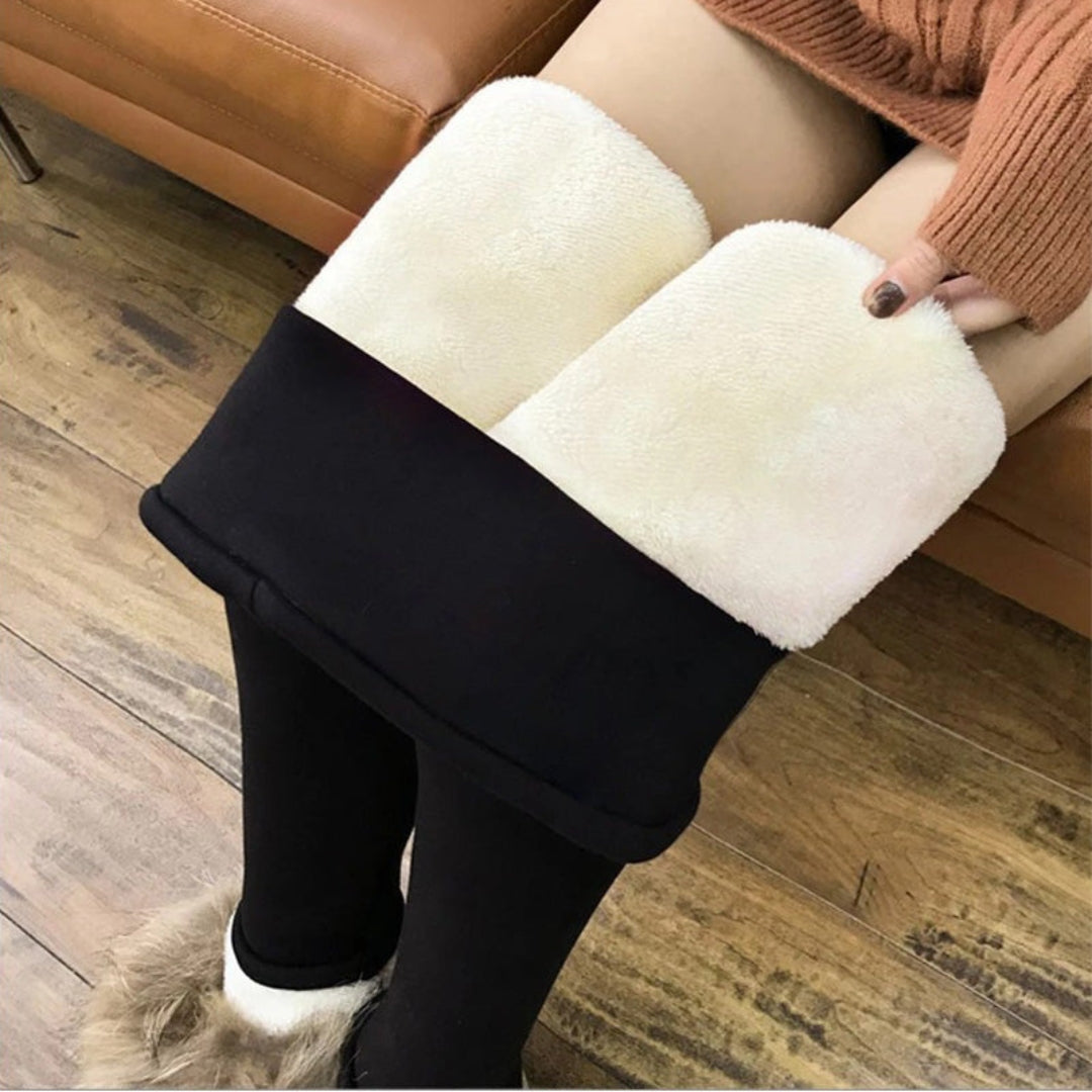 Legging doublé en polaire – Collants thermiques élégants pour femme