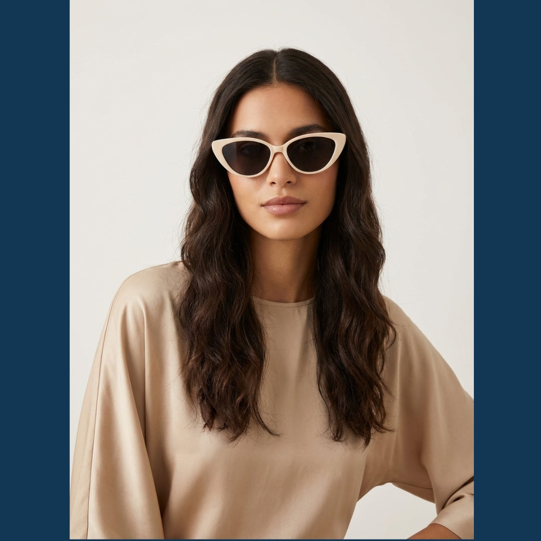 Lunettes de Soleil Rétro Œil-de-Chat pour Femmes