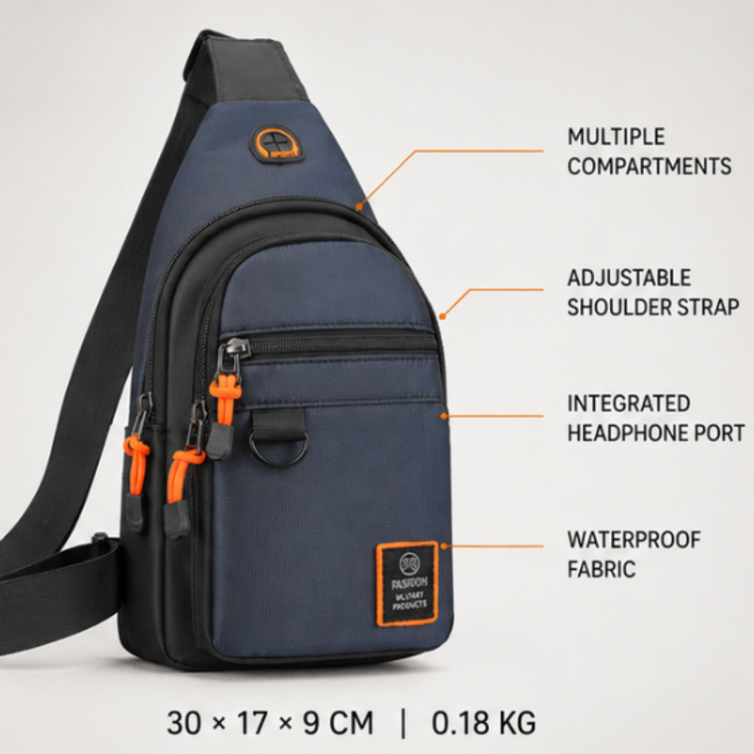 Sac Bandoulière Imperméable Multi-Compartiments