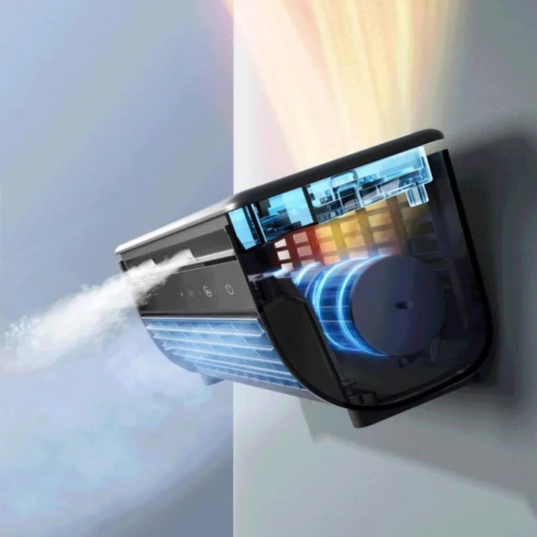 Climatiseur Portable Rechargeable – Jusqu'à 12 Heures de Fraîcheur
