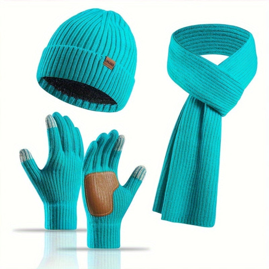 Ensemble d’hiver tricoté 3 pièces