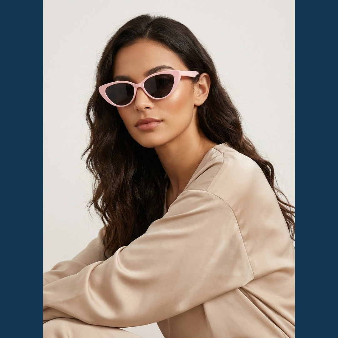 Lunettes de Soleil Rétro Œil-de-Chat pour Femmes