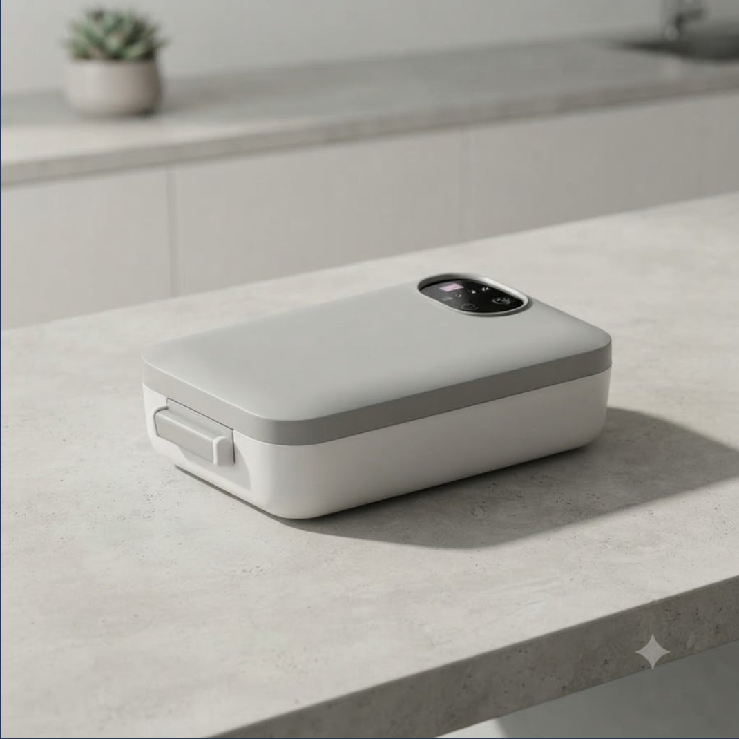 Boîte à Lunch Électrique Sans Fil 900 ml – Chauffante, Rechargeable & Portable