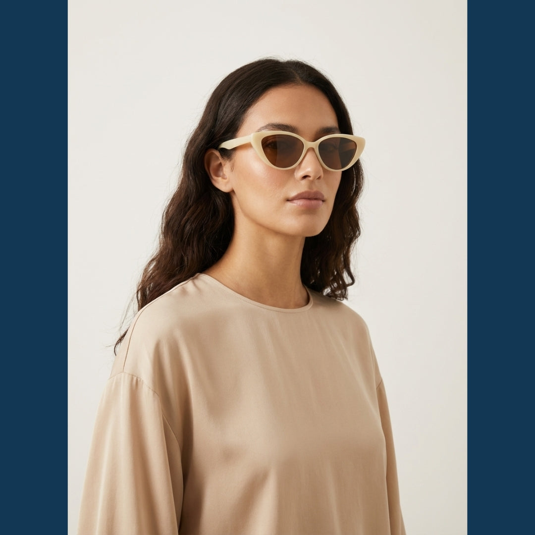 Lunettes de Soleil Rétro Œil-de-Chat pour Femmes