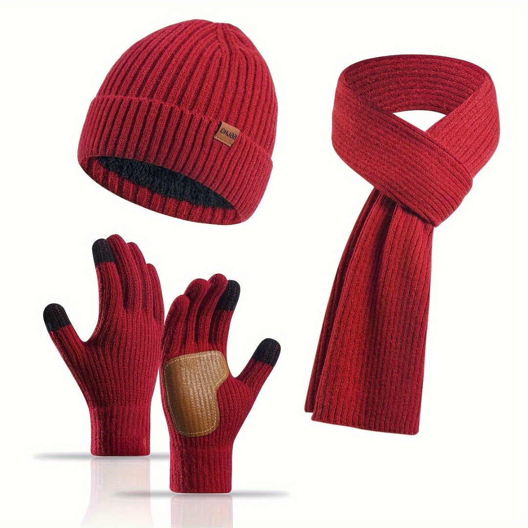 Ensemble d’hiver tricoté 3 pièces