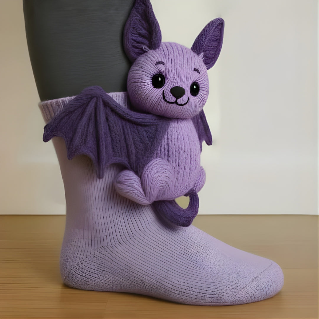 Chaussettes d'intérieur confortables unisexes chaudes et douces à motif animal