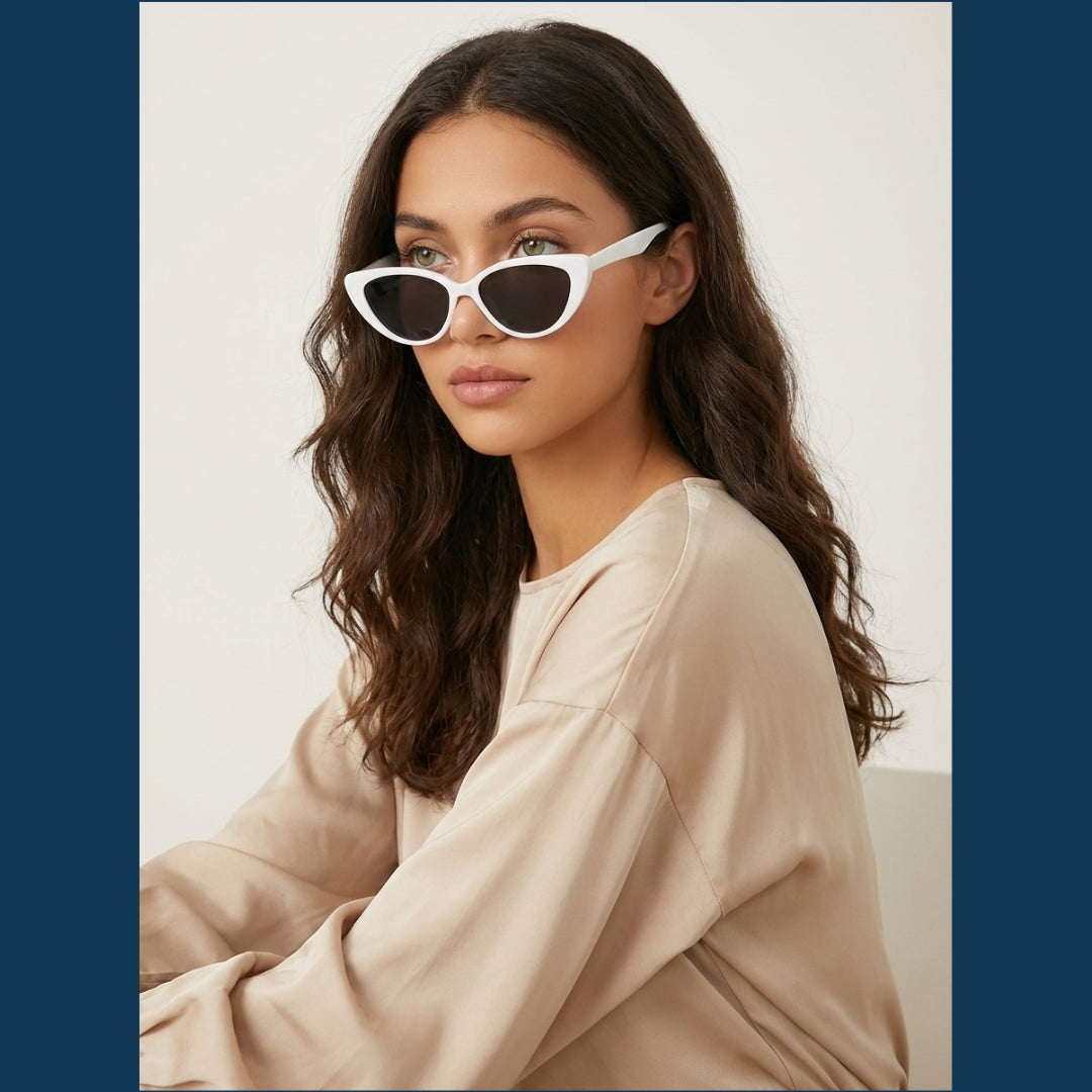Lunettes de Soleil Rétro Œil-de-Chat pour Femmes