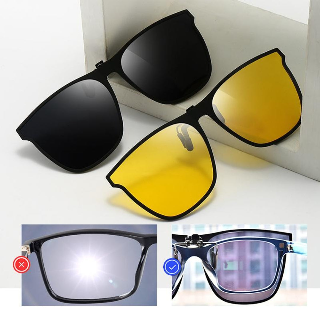 Lunettes de Soleil Polarisées à Clip Relevable