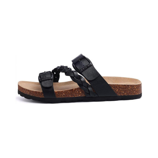 Sandales en liège avec design tressé et boucle réglable