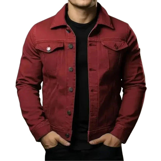 Veste en jean 100 % coton pour homme