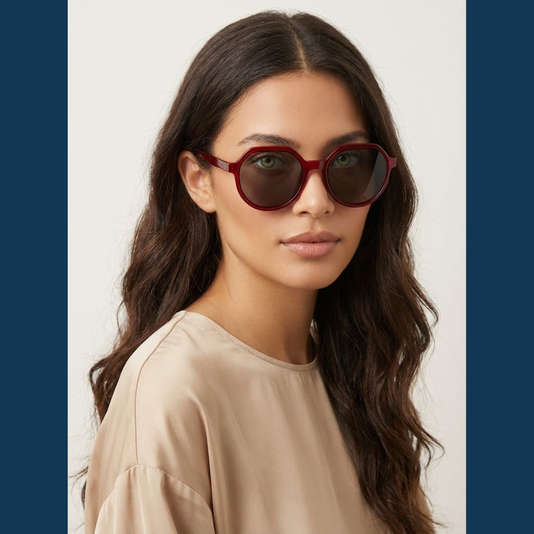 Lunettes de Soleil Géométriques Oversize pour Femmes