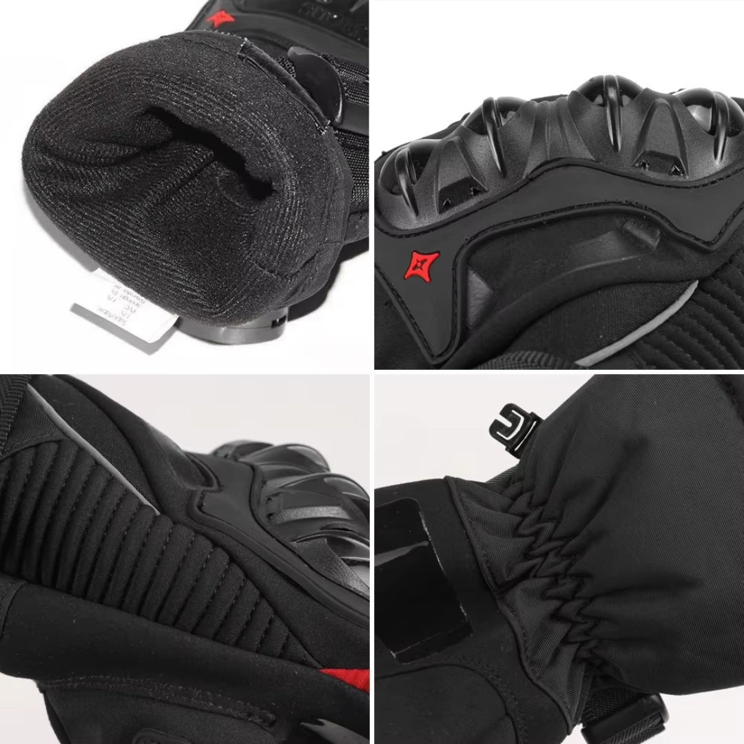 Gants moto hiver imperméables et coupe-vent