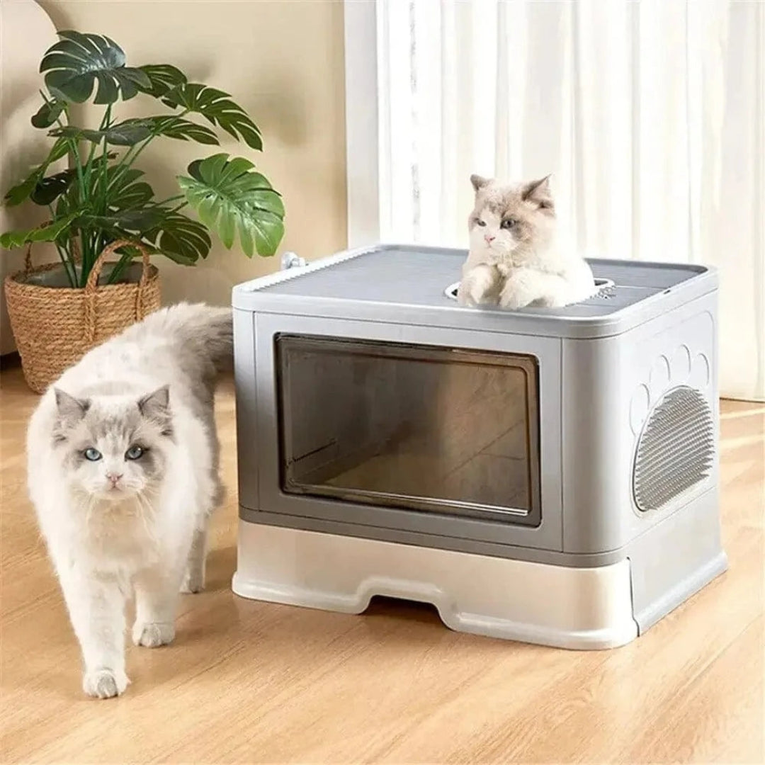 Bac à litière pliable pour chat